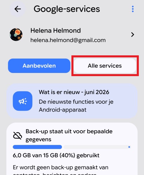 Alle services Alle services